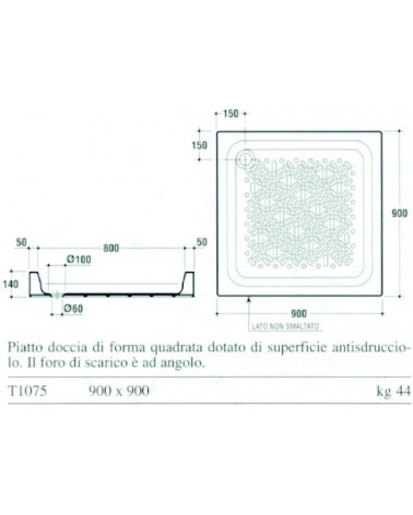 PIATTO DOCCIA 90x90       