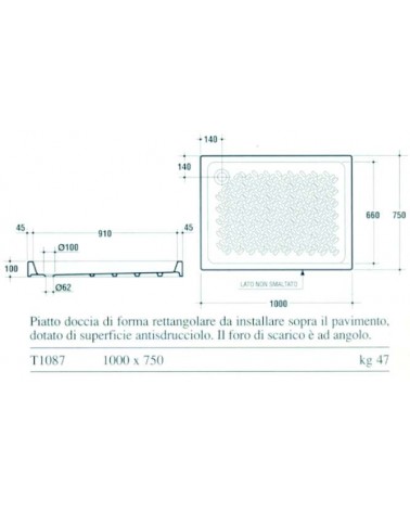 PIATTO U/FLAT S 100x70 SAB