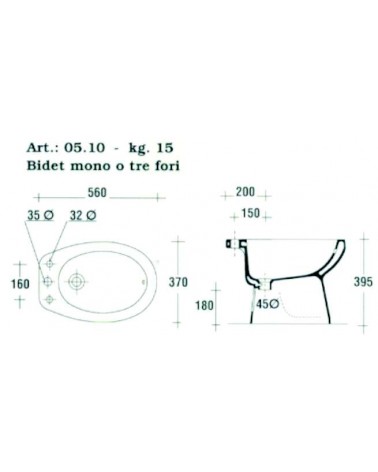 BIDET MONO/TREF AMBRA  BIA