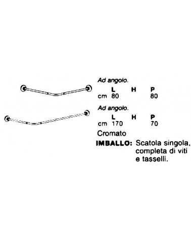 TUBO DOCCIA L 80x80   CROM