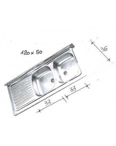 LAVELLO INOX SC/SX  120X50