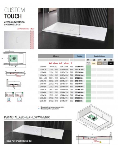 PIATTO CUSTOM TOUCH 100X80