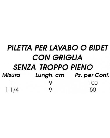 PILETTA LAV/BID S/TP 1 CM8