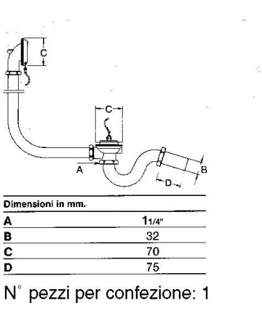 PILETTA VASCA S  C/T 1,1/4