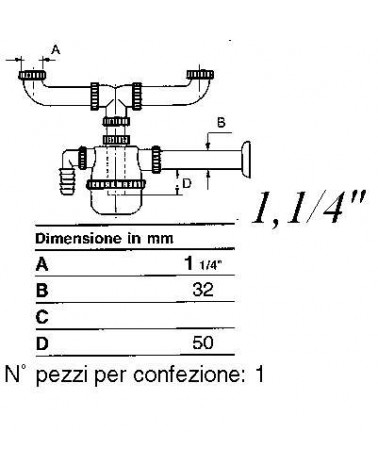 SIFONE C/OT 2V S/PIL LAVAT