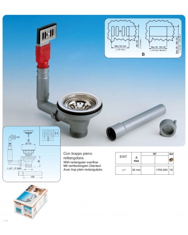 PIL BASKET C/TP RETT diametro 9 CM