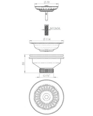 PIL BASKET S/TP diametro 9cm 1.1/2