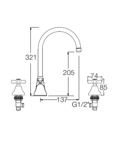 BATT.LAVABO 3F.ALTA CROCE 