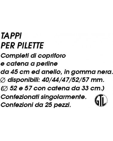 TAPPO COMPLETO diametro  47 NERO  