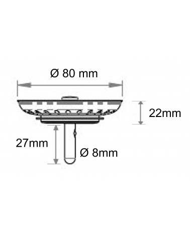 TAPPO BASKET FRANKE diametro 80 MM