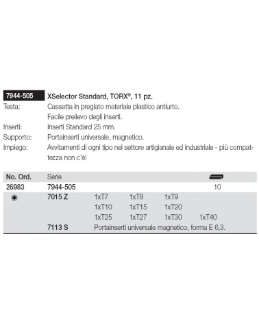 BOX INSERTI MIX 12PZ TORX 