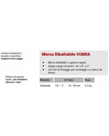 MORSA RIBALTABILE 1/8-3"  