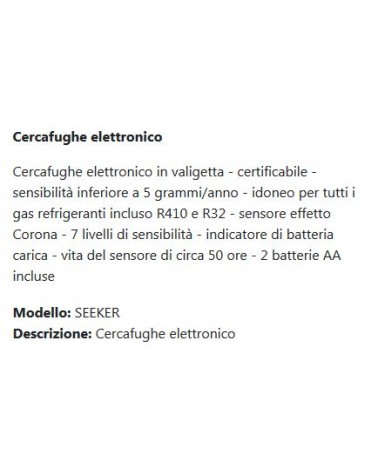 CERCAFUGHE ELETT. SEEKER  