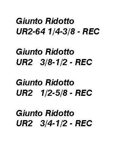 GIUNTO DR RID UR2 1/4x3/8 