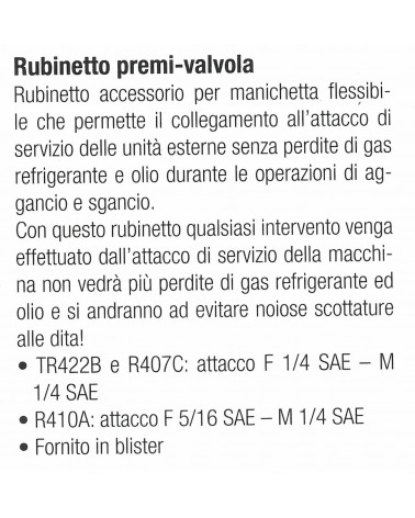 RUBINETTO PREMI VALV. 1/4 