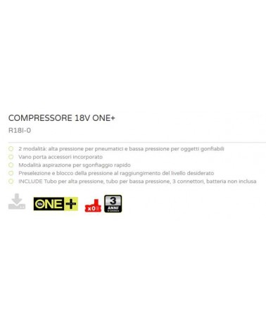 COMPRESSORE 18V ONE+ NUDO 