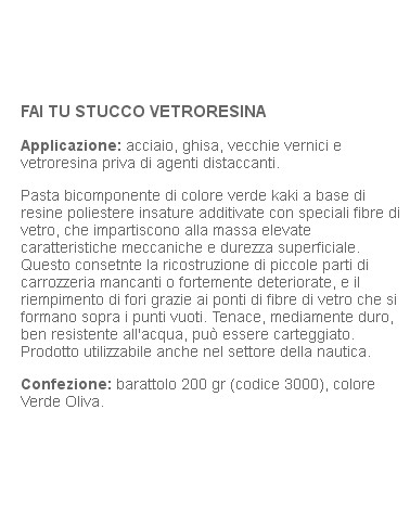 STUCCO VETRORESINA 200GR  