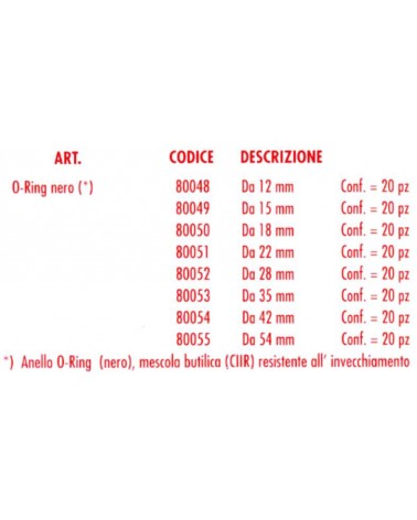 O-RING NERO 15MM EPDM     