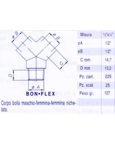 CORPO BOLLA M-F-F 1/2x1/2 