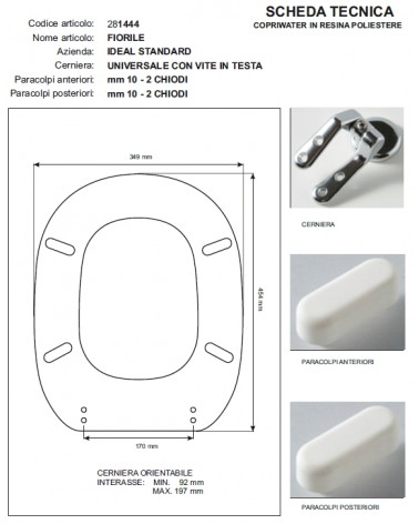 SEDILE FIORILE BIANCO     