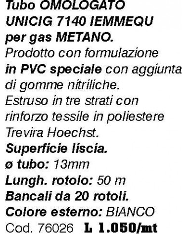 TUBO GOMMA METAN 13x20 50M