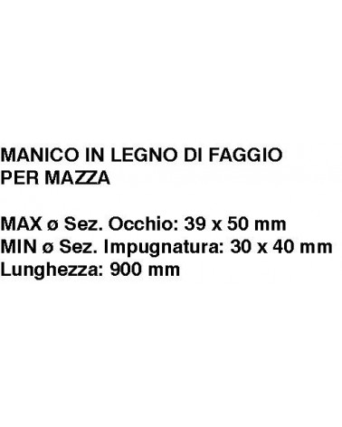 MANICO MAZZA 98 cm  50x37 