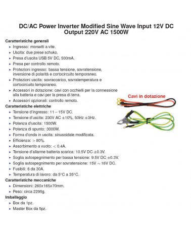 INVERTER 1500W 12/220V    