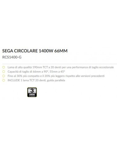 SEGA CIRCOLARE RCS 1400W  