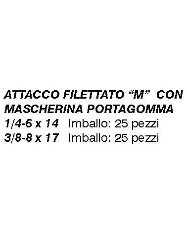 ATTACCO P/GOMMA M 1/4-6X14