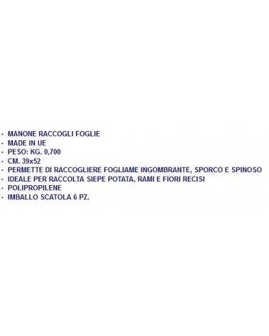 MANONE RACCOGLIFOGLIE COPP