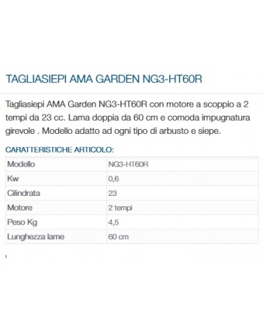 TAGLIASIEPI AMA NG3-HT60R 