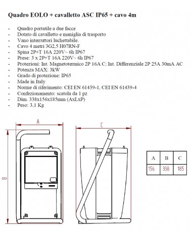 QUADRO EOLO IP65 3KW      