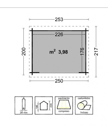 CASETTA NINA CM 250X200