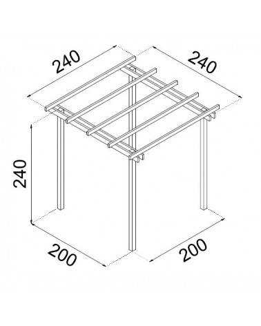 PERGOLA AUTOPORTANTE 240x240