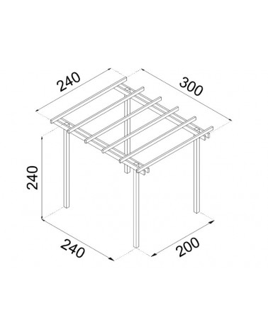 PERGOLA AUTOPORTANTE 240x300