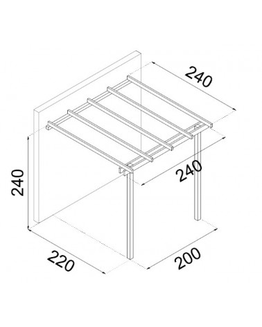 PERGOLA ADDOSSATA 240x240