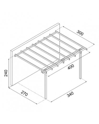 PERGOLA ADDOSSATA 400X300