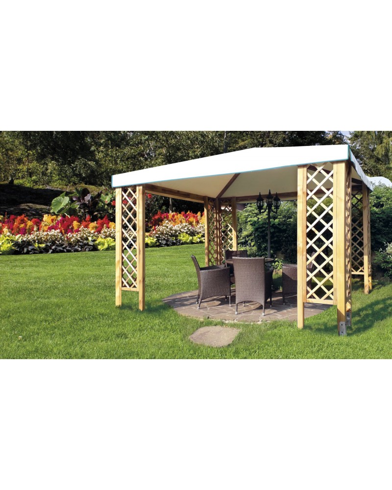 GAZEBO CAPRI 300X300 CON GRIGLIATI