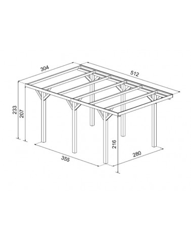 CARPORT SINGOLO SENZA COPERTURA