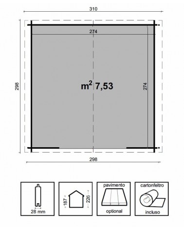 CASETTA ASTRID CM 300X300     