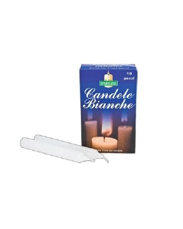 CANDELE STEARICHE PZ10 BIANCHE