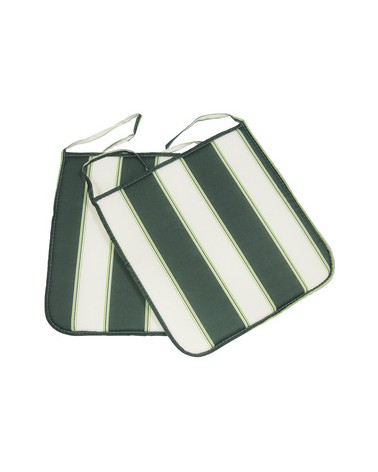 CUSCINO PER SEDIA CON LACCETTI PANAREA CM39X39XH2 RIGATO VERDE 1 PEZZO