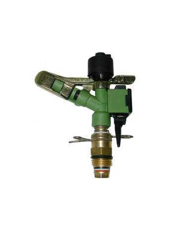 Irrigatore Junior a settore. Diametro ugello mm.4. Con pressione di 1,5 atm gittata mt.10 portata 9 l/m, con pressione di 2 atm 