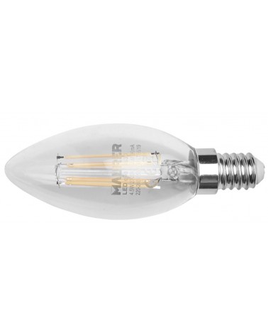 LAMPADA LED OLIVA TRASPARENTE CON FILAMENTO 4,5W E14 2700K 470L MAURER