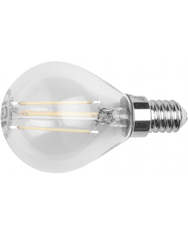 Lampadina a LED con filamento MAURER GLOBO MINI - 4,5W - attacco E14 - 4000° K (luce NATURALE) - 470 Lumen - angolo fascio lumin