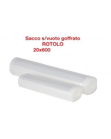 ROTOLO SACCO SOTTOVUOTO GOFFRATO  20X600CM 2PZ