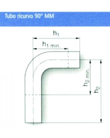 TUBO RICURVO 90?INOX MM 28