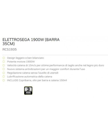 ELETTROSEGA1900W 35RCS1935