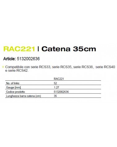 CATENA MOTOSEGA RAC221 14"