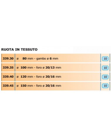 RUOTA TESSUTO diametro 80 GAMBO 6 